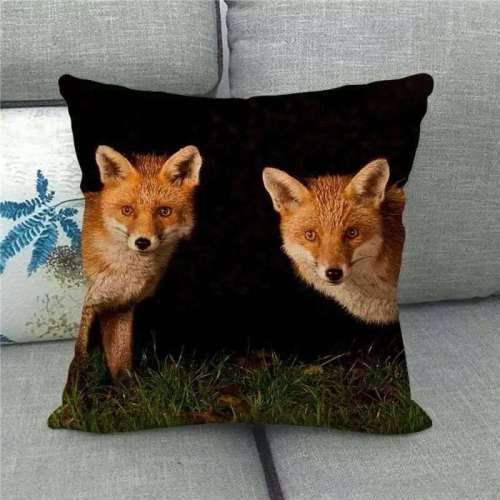 Black Fox Pillow