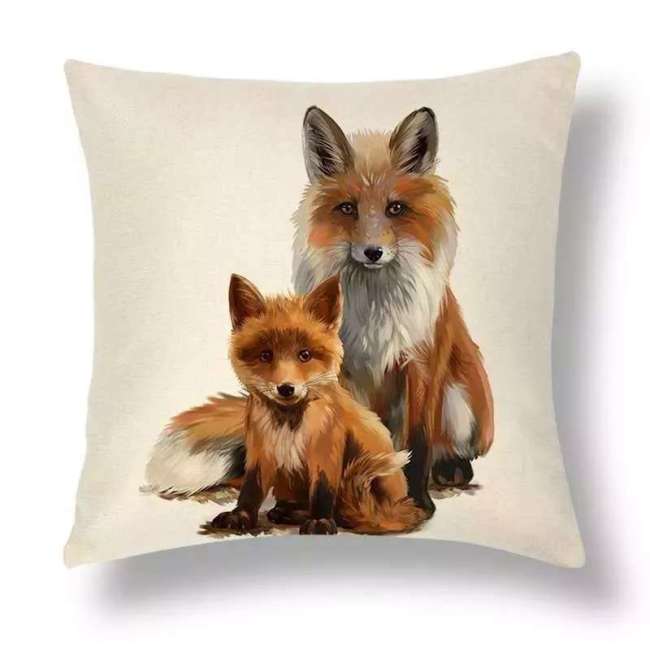 Mum And Baby Fox Pillow