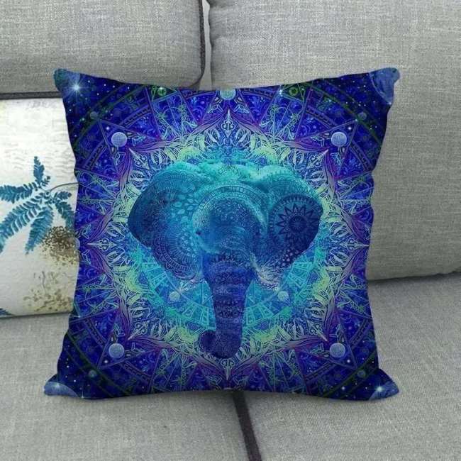 Blue Elephant Pillow