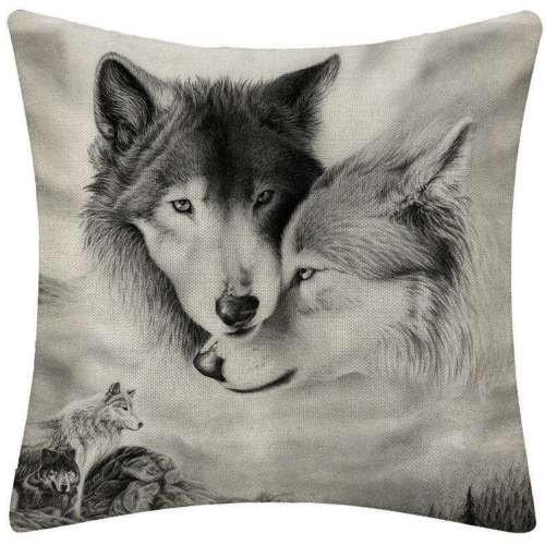 Home Decorations Wild Animal Wolf Throw Pillow Case Sofa Couch Pillowcase Cushion Cover