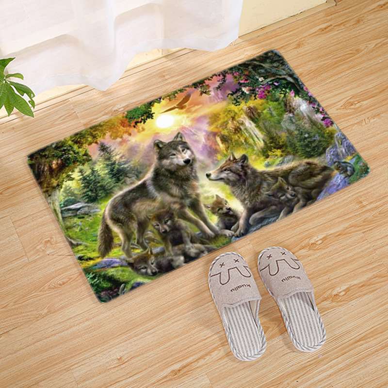 Wolf Area Rugs TheWildLifeJewelry