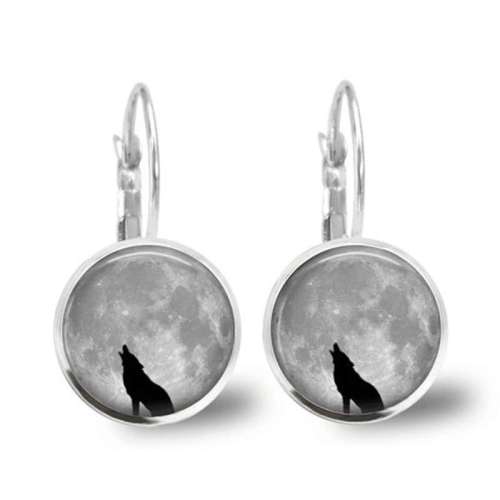 Wolf Dangle Earrings