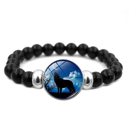 Retro Unisex Beaded Wolf Bracelet Jewelry