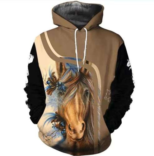 Hoodie With Horse Design