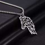 Mens Wolf Necklace