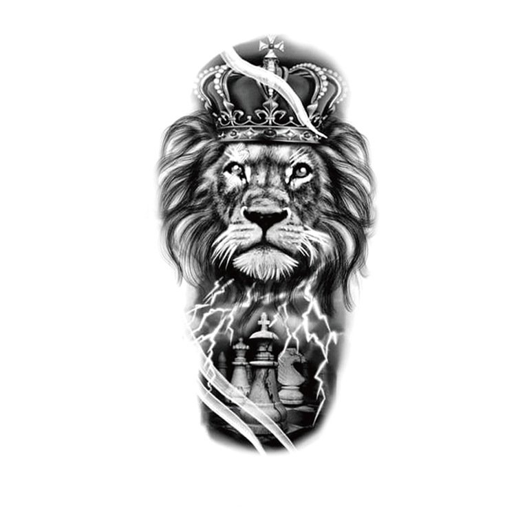 Tattoo Art Lion Hand Drawing and Sketch Black and White Stock Illustration  - Illustration of drawn, hand: 139084817
