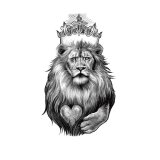 Tattoos Of Lions With Crowns