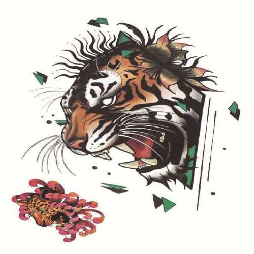 Tiger Roaring Tattoo