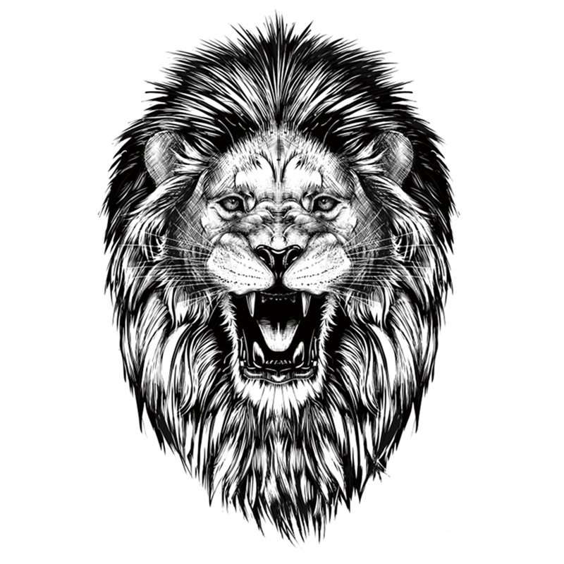 Simple lion face tattoo logo symbol icon Vector Image