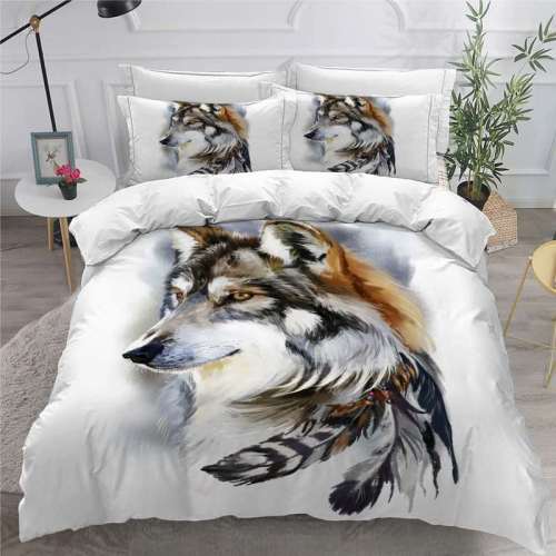 3D Wolf Bedding