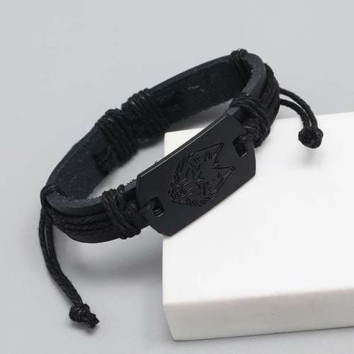 Bad Wolf Leather Bracelet