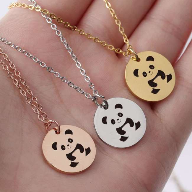 Panda Bear Coin Necklace