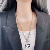 Panda Necklace Silver