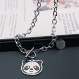 Panda Necklace Silver