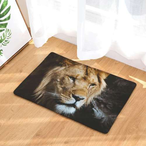 Lion Print Rug
