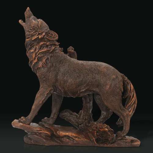 Bronze Wolf Statue