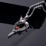 Silver Wolf Pendant Necklace
