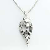 Silver Wolf Pendant Necklace