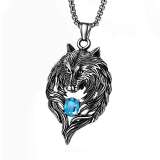 Crystal Wolf Necklace