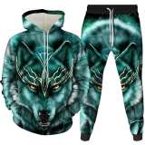 3D Wolf Hoodie Suit