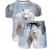 Wolf Shirt Shorts Set