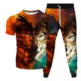 Mens Wolf Shirt Pant Set