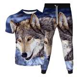Mens Wolf Shirt Pant Set
