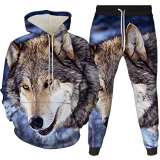 3D Wolf Hoodie Suit