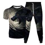 Mens Wolf Shirt Pant Set