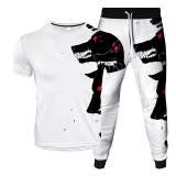 3D Wolf Shirt Pant Set