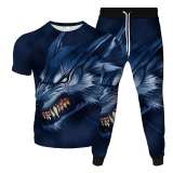 Mens Wolf Shirt Pant Set