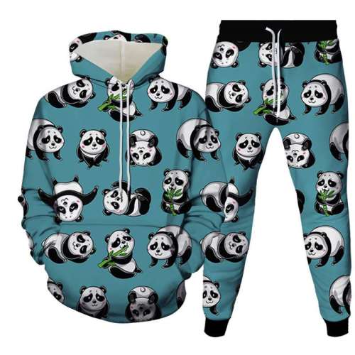 Panda Hoodie Set