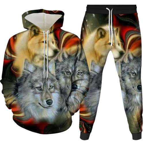 Wolf Hoodie Pant Set