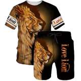 Lion Shirt Shorts Set