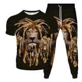 Mens Lion Shirt Pant Set
