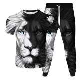 Mens Lion Shirt Pant Set