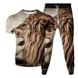 Mens Lion Shirt Pant Set