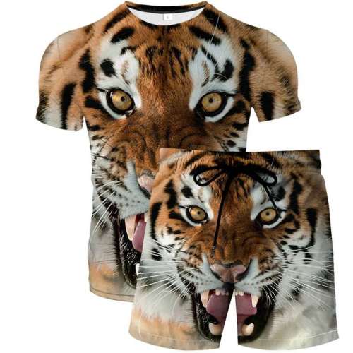 Tiger Shirt Shorts Set