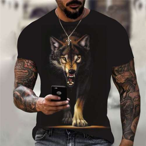 Family Matching T-shirt Vintage Wolf T-Shirt