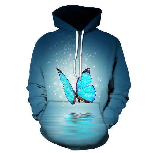 Blue Butterfly Hoodie