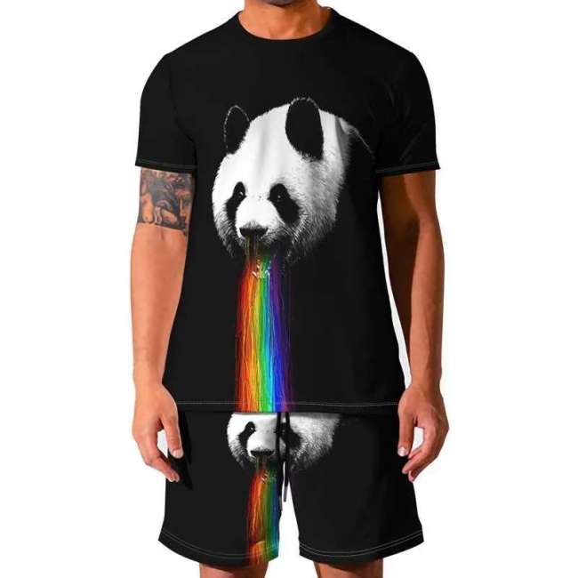 Panda Shirt Shorts Set
