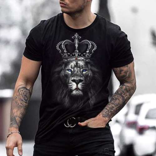 Black Lion Crown Tee Shirt