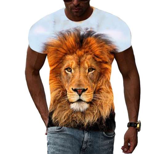Lion T shirt Mens