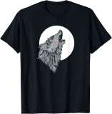 Wolf Howling At Moon Shirt