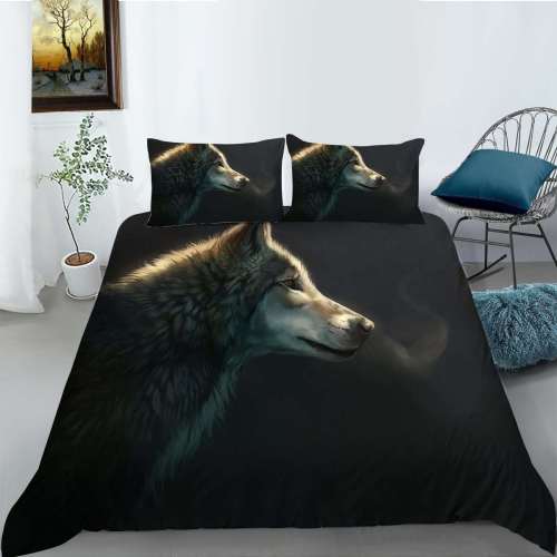 3D Wolf Bedding