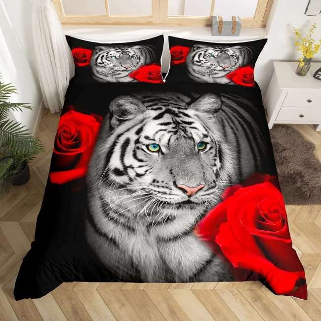 Tiger Rose Bedding Set