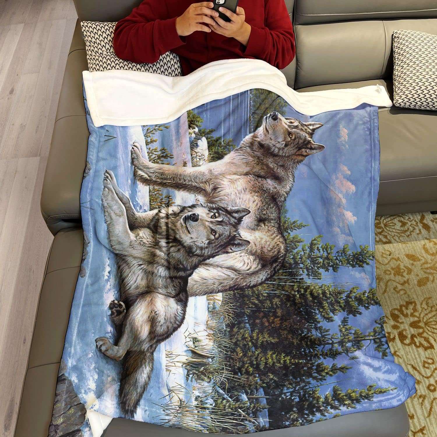 Thick Wolf Blanket TheWildLifeJewelry