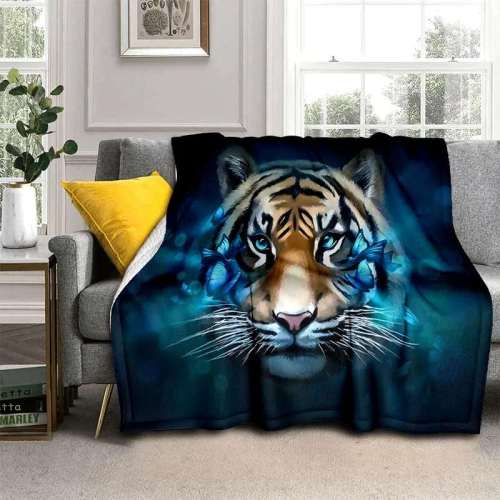 Mexican Blanket With Tiger