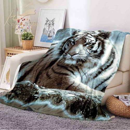 Fluffy Tiger Blanket