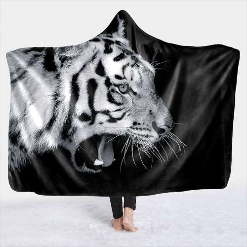 Hooded Tiger Blanket